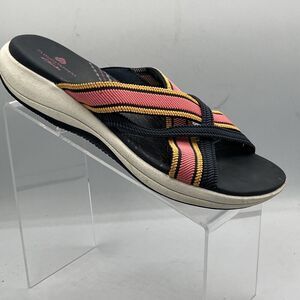 Clarks Cloudsteppers Women's 8.5M Mira Isle MultiColor Strappy Slide Sandals